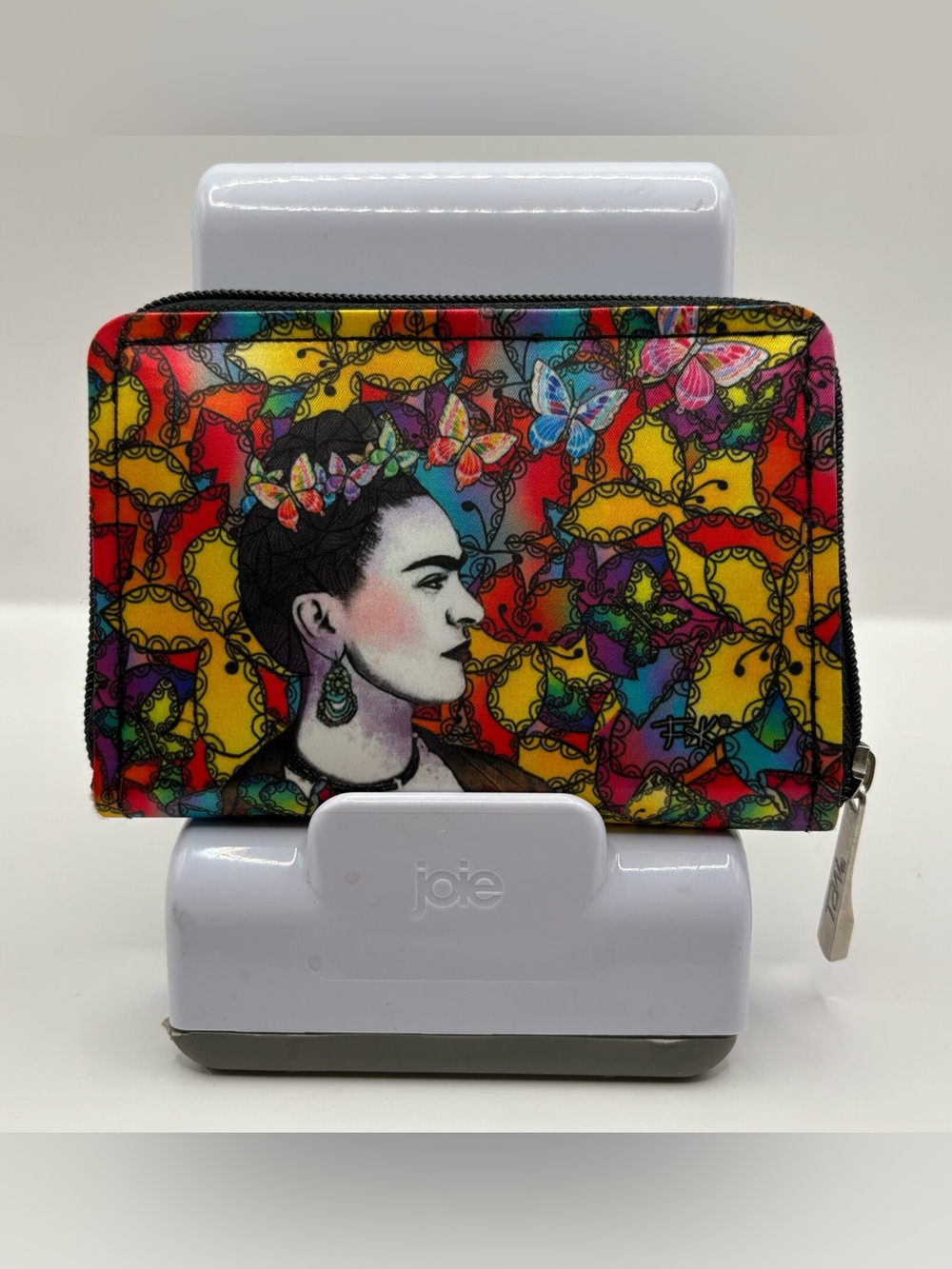 Colorful Frida Kahlo Zip Wallet - Multicolor